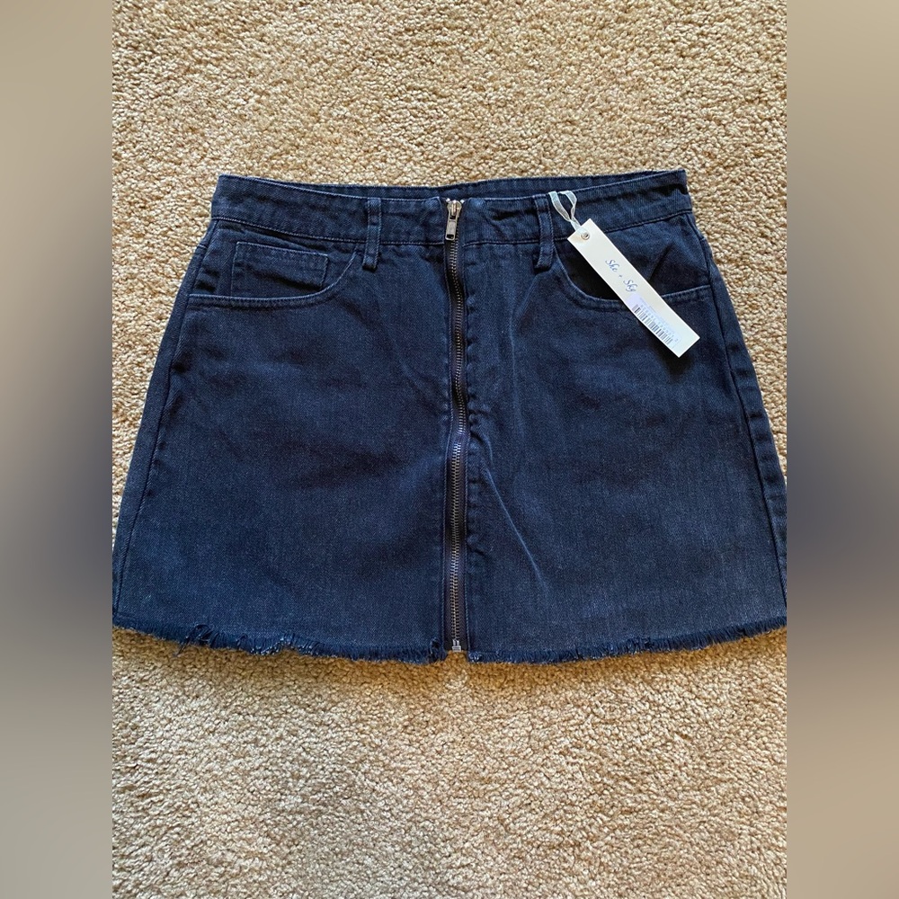 She + Sky Charcoal Mini Skirt